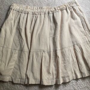 GAP Cream Checkered Mini Skirt